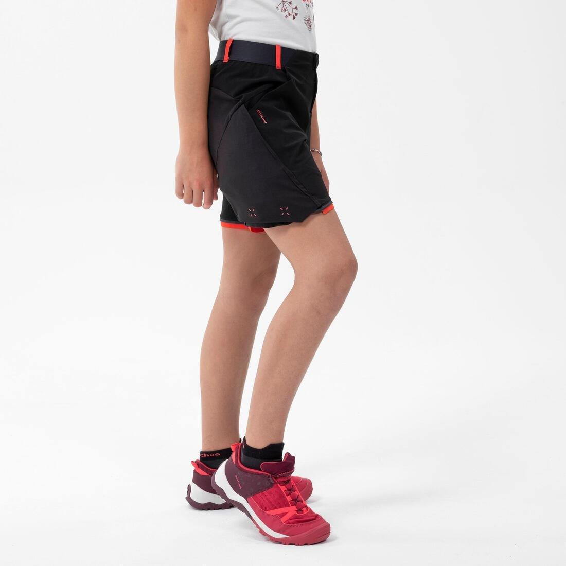 Kids Unisex Modular Hiking Trousers - MH500 ONEZIP Aged 7-15, Black, No Color, large image number 5