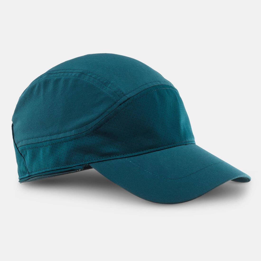 TEAL BLUE Long-neck hiking cap, 7-15 years, MH900 - Blue, No Color, large image number 2