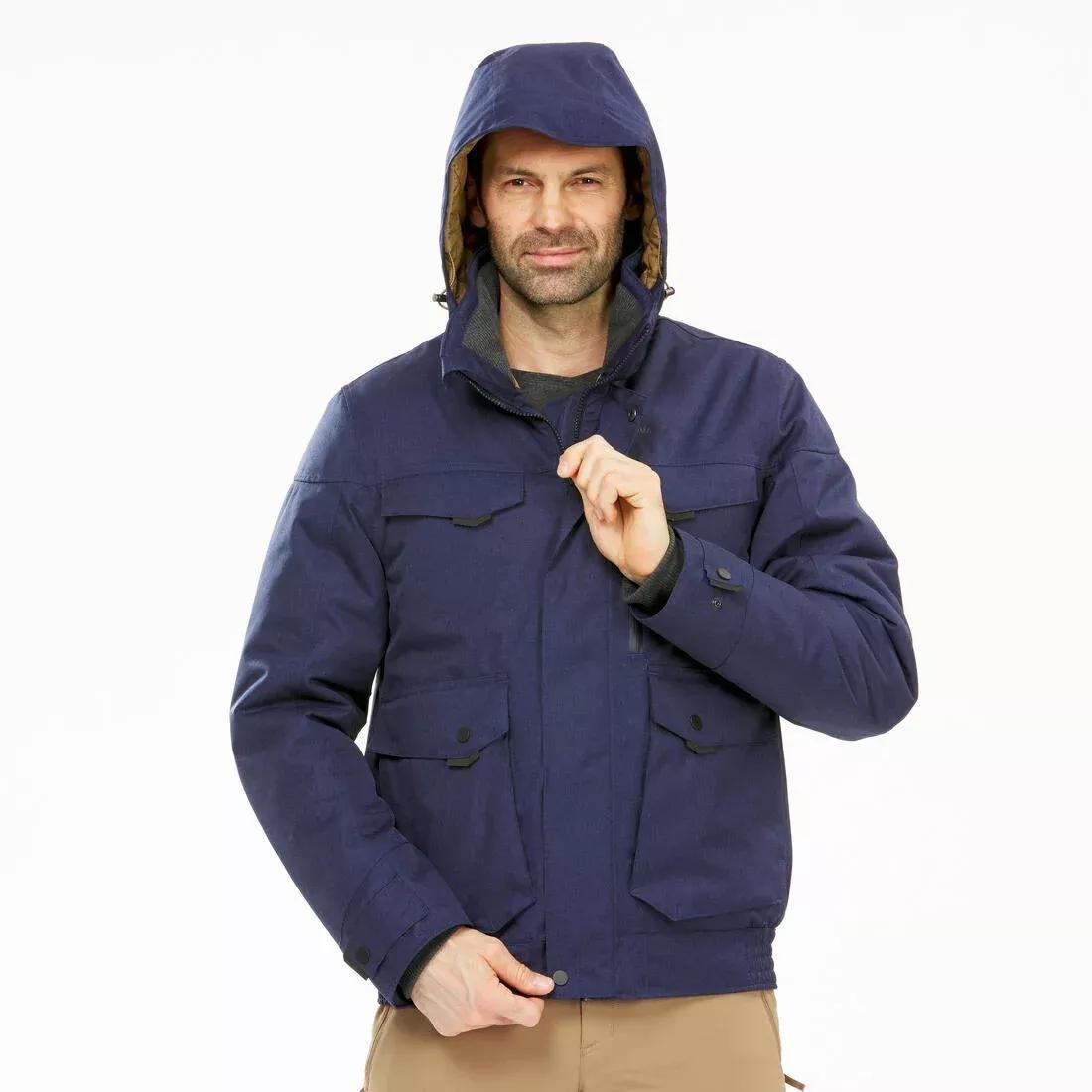 Men Waterproof Winter Hiking Jacket - Sh100 X-Warm -10C, Blue, , large image number 1