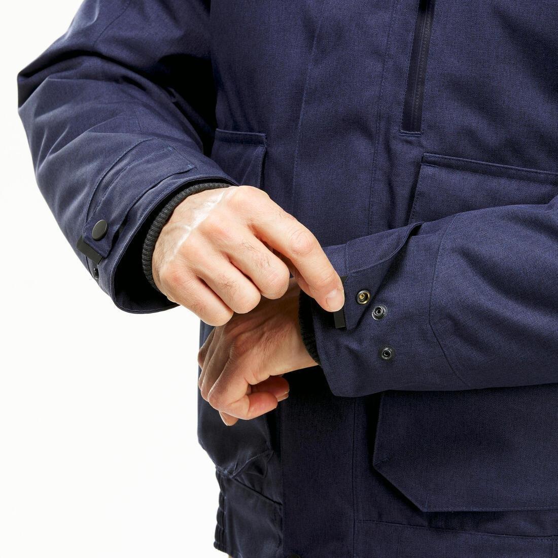 Men Waterproof Winter Hiking Jacket - Sh100 X-Warm -10C, Blue, , large image number 4