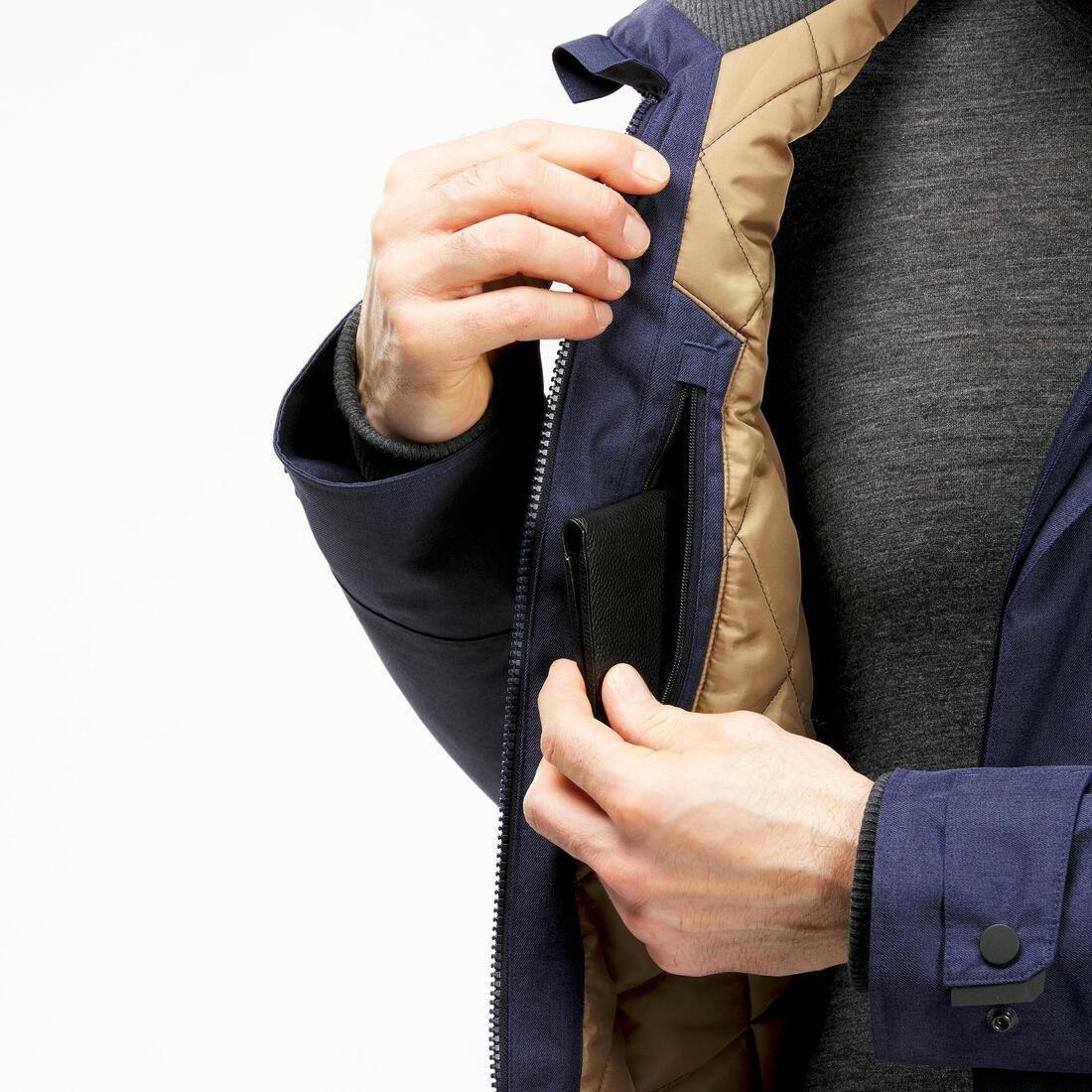 Men Waterproof Winter Hiking Jacket - Sh100 X-Warm -10C, Blue, , large image number 7