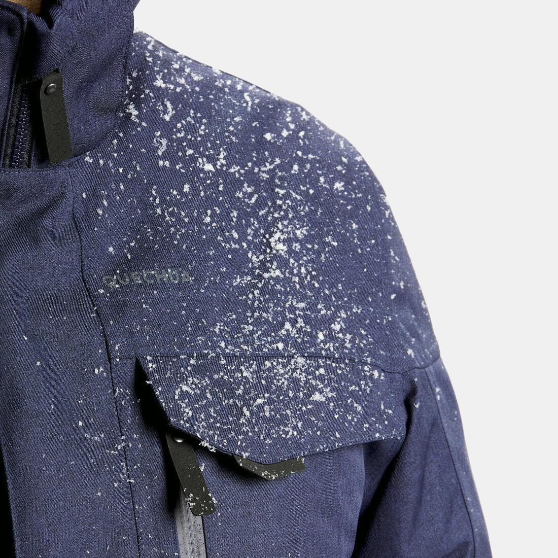 Men Waterproof Winter Hiking Jacket - Sh100 X-Warm -10C, Blue, , large image number 9