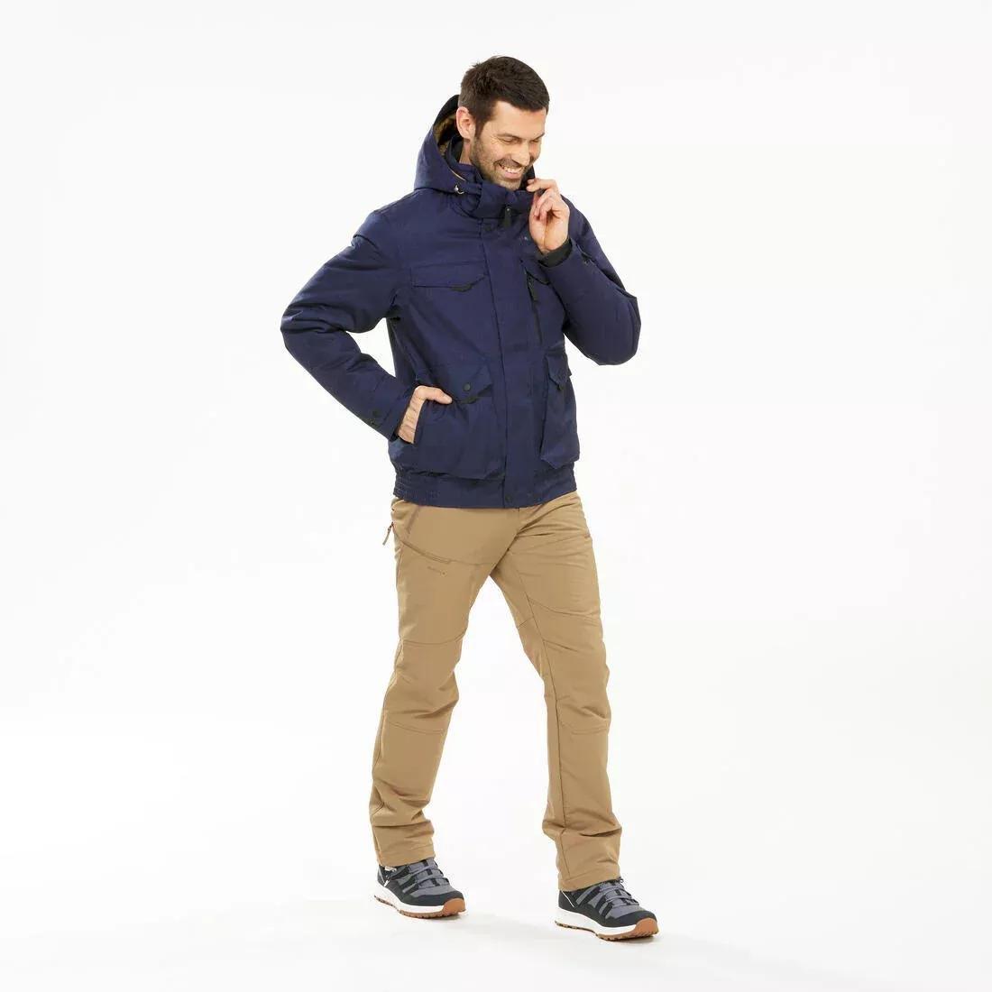 Men Waterproof Winter Hiking Jacket - Sh100 X-Warm -10C, Blue, , large image number 10
