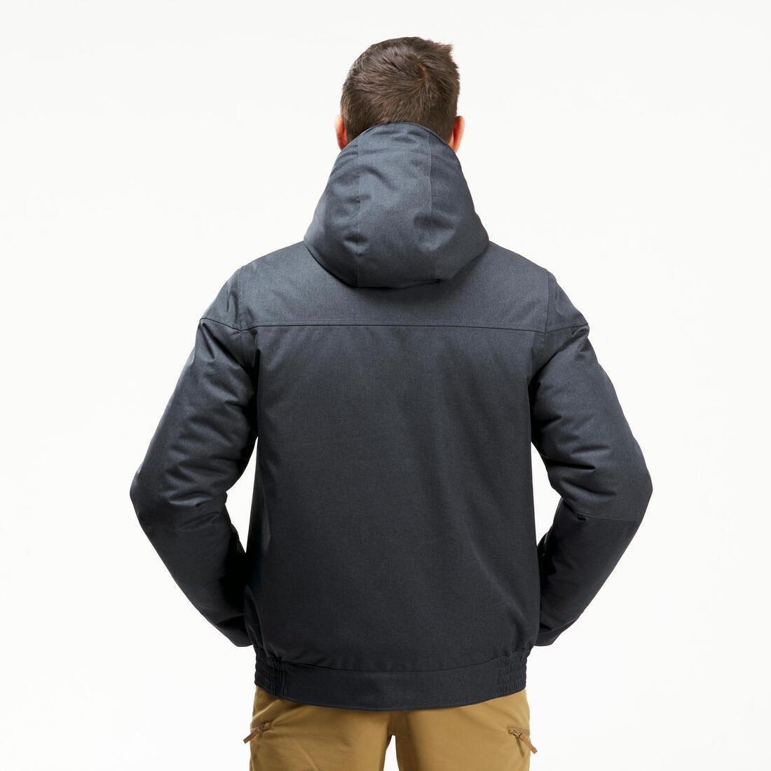 Men Waterproof Winter Hiking Jacket Sh100 X-Warm, Black, No Color, large image number 2