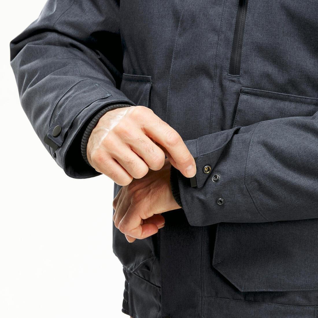 Men Waterproof Winter Hiking Jacket Sh100 X-Warm, Black, No Color, large image number 3