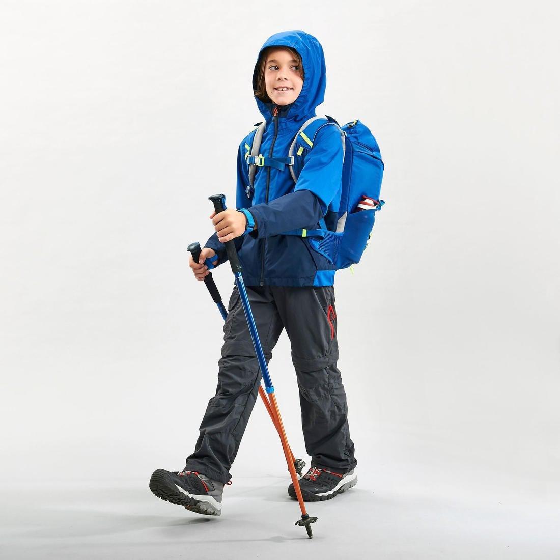 QUECHUA - Kids' Waterproof Hiking Jacket - 7-15Y, Navy Blue