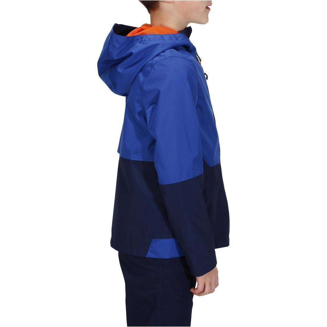 QUECHUA - Kids' Waterproof Hiking Jacket - 7-15Y, Navy Blue