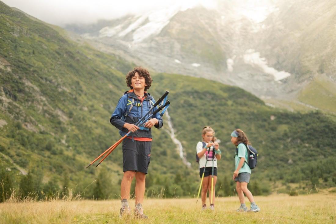 Kids' Waterproof Hiking Jacket - 7-15Y, Navy Blue, No Color, large image number 14