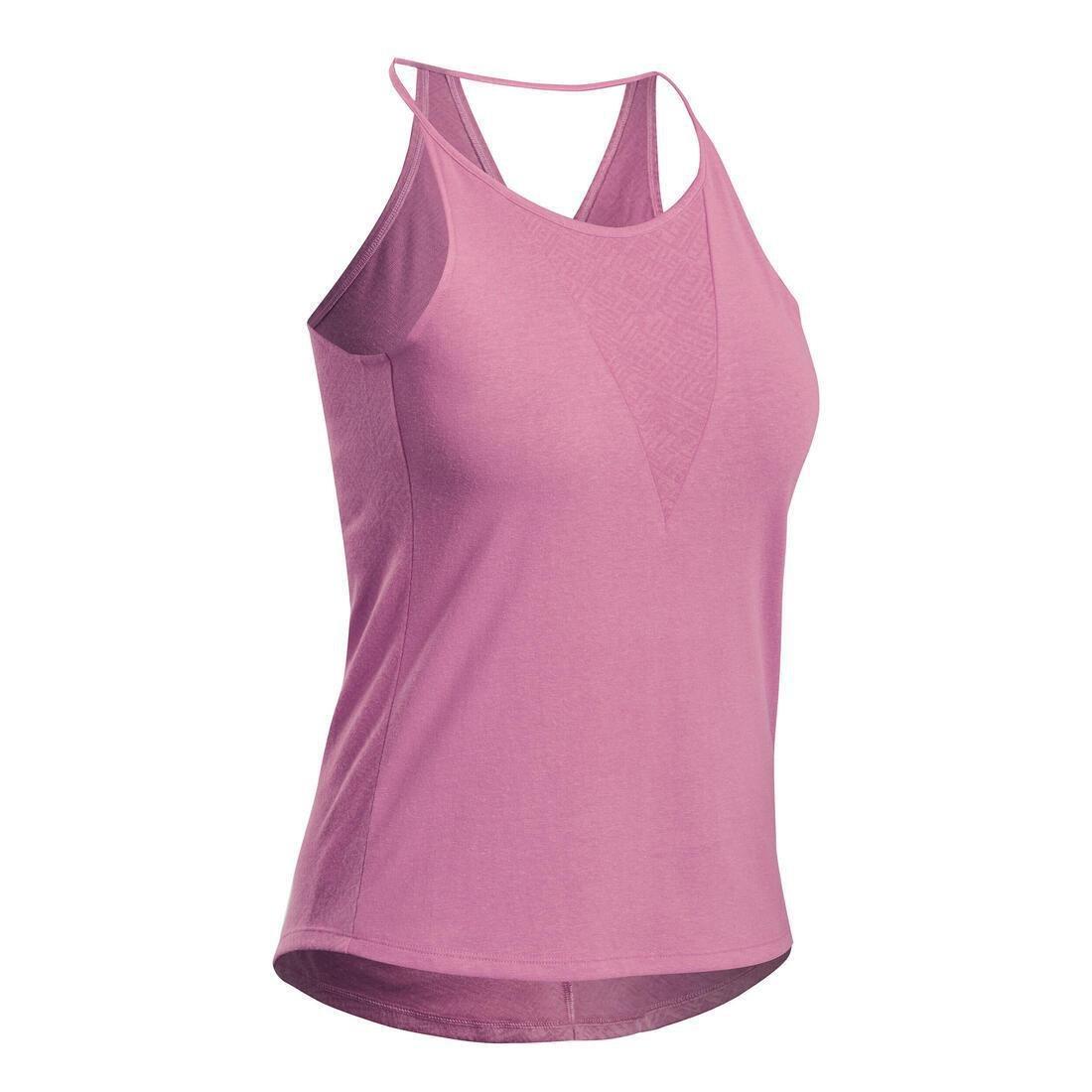Women Country Walking Vest Top - Nh500, Purple, No Color, medium