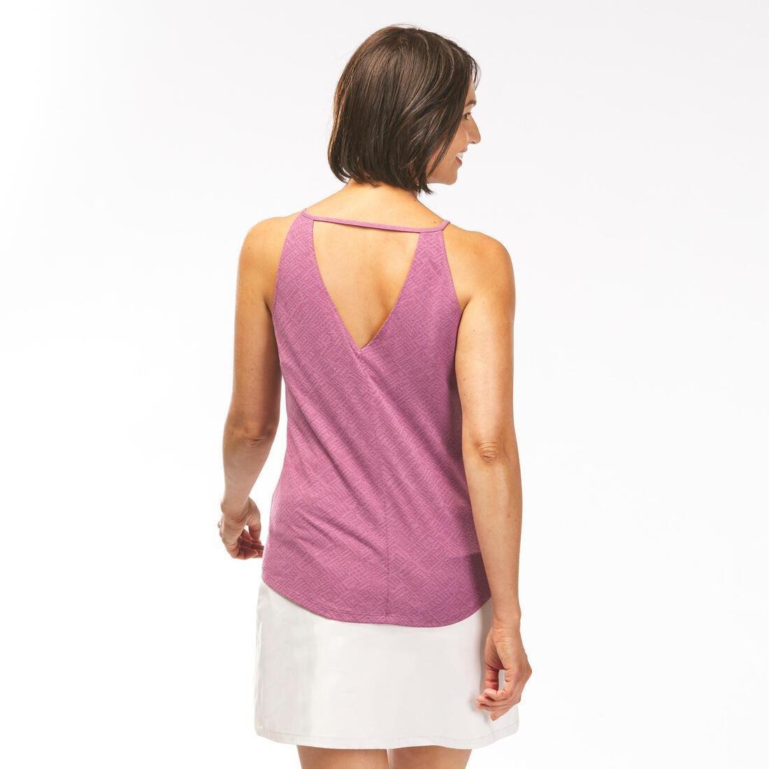 Women Country Walking Vest Top - Nh500, Purple, No Color, large image number 3