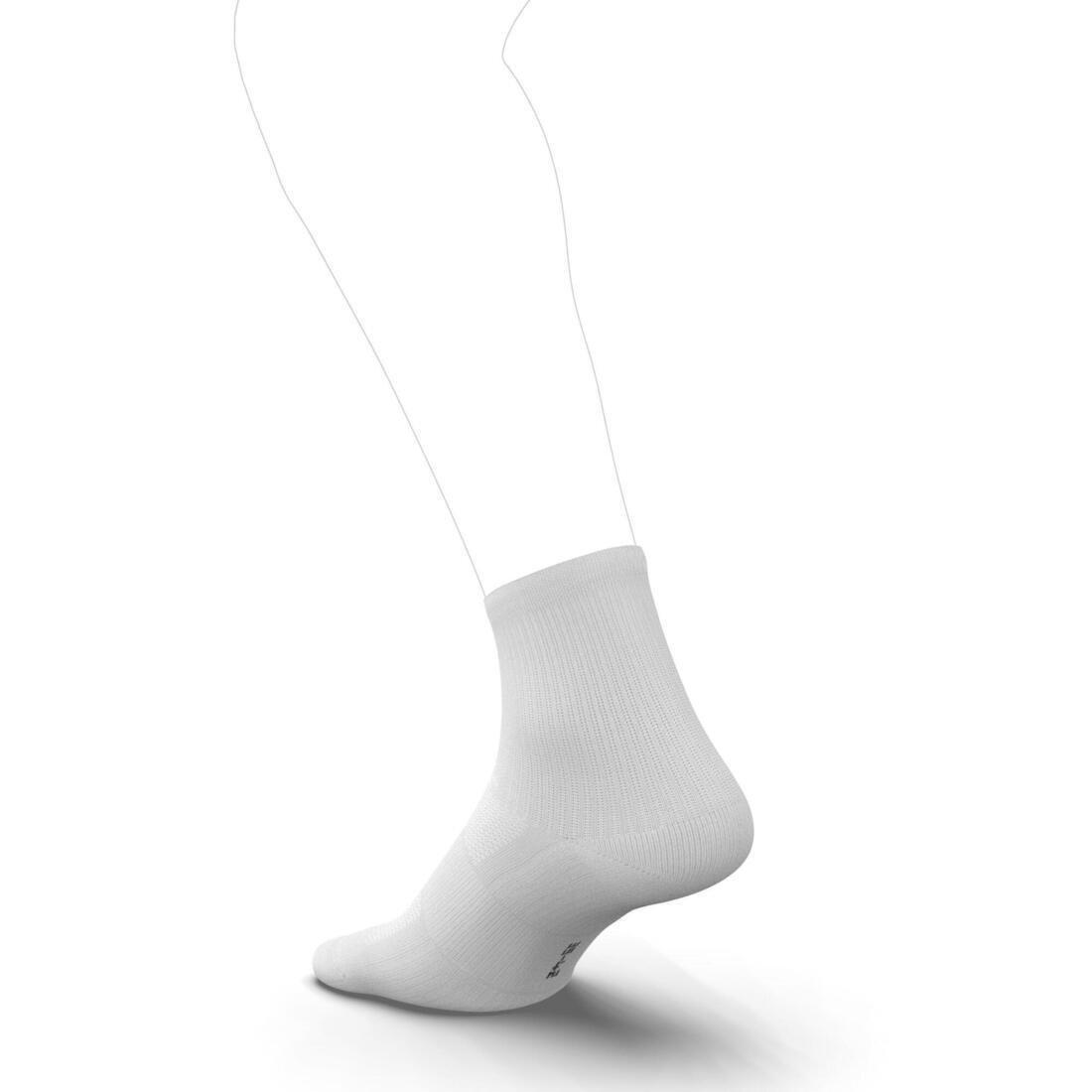 Running Comfortable Mid-Height Socks - 2-Pack, White, No Color, medium