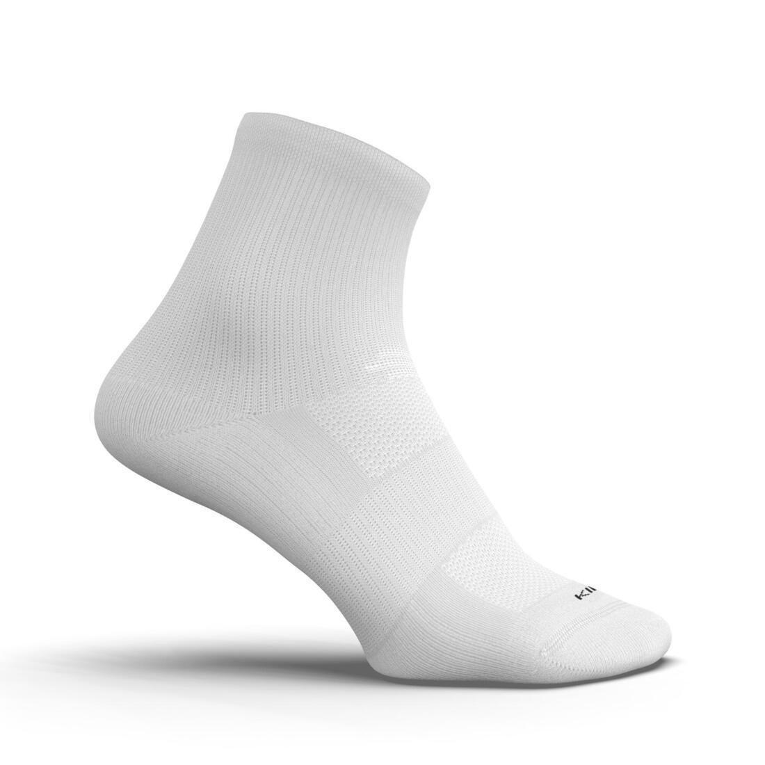 KIPRUN - Rnning Comfortable Mid-Height Socks 2-Pack, White