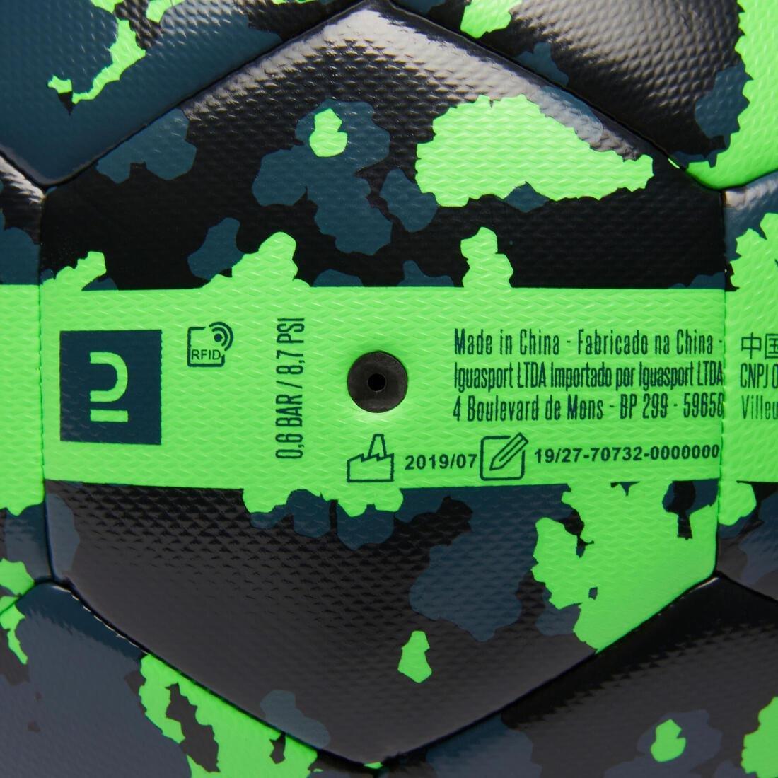 Hybrid Football Graphic Ball Light Diabolik, Fluo Lime, No Color, large image number 4