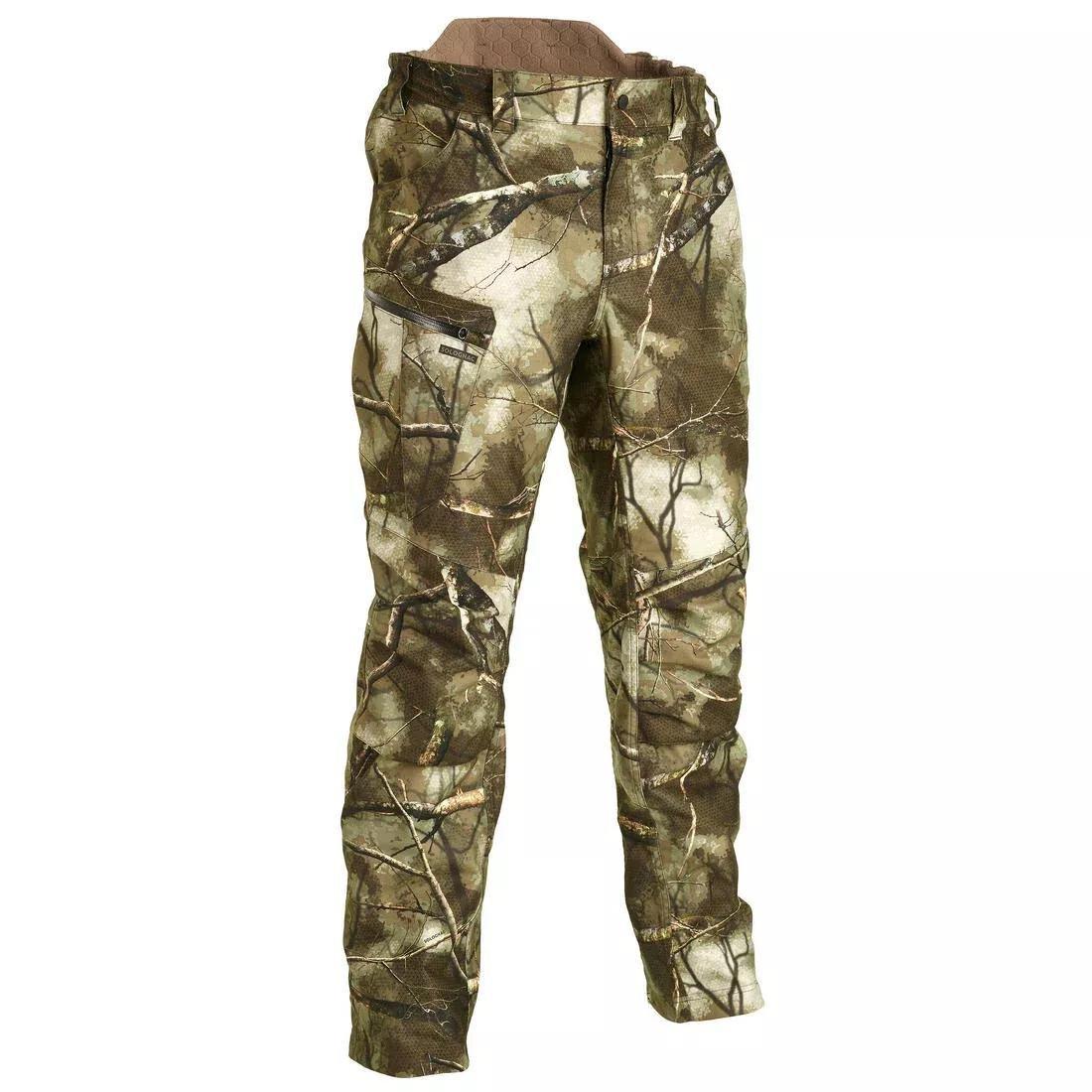 POST HUNTING WARM WATERPROOF TROUSERS 500 TREEMETIC, 5401_000, medium