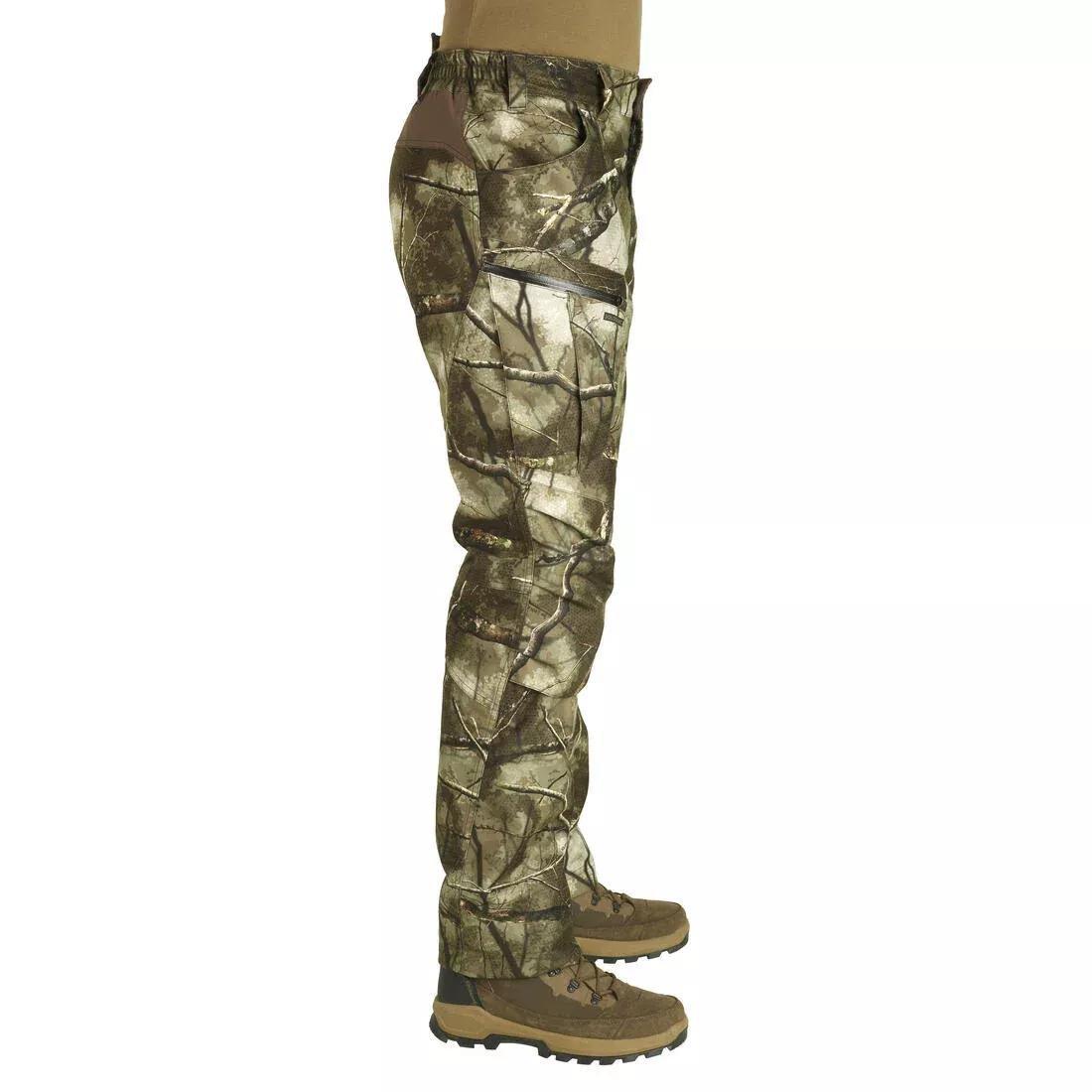 POST HUNTING WARM WATERPROOF TROUSERS 500 TREEMETIC, 5401_000, large image number 3