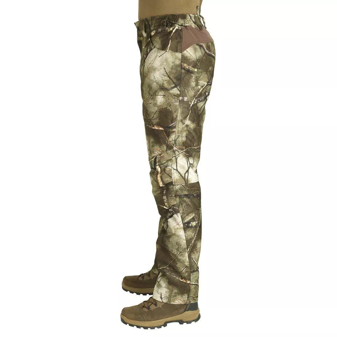 POST HUNTING WARM WATERPROOF TROUSERS 500 TREEMETIC, 5401_000, large image number 4