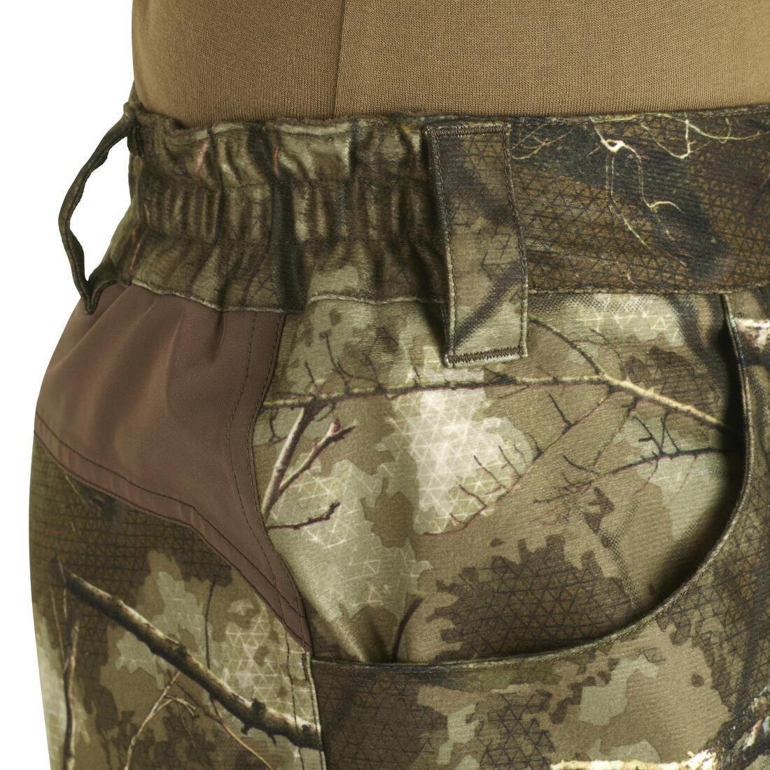 POST HUNTING WARM WATERPROOF TROUSERS 500 TREEMETIC, 5401_000, large image number 7