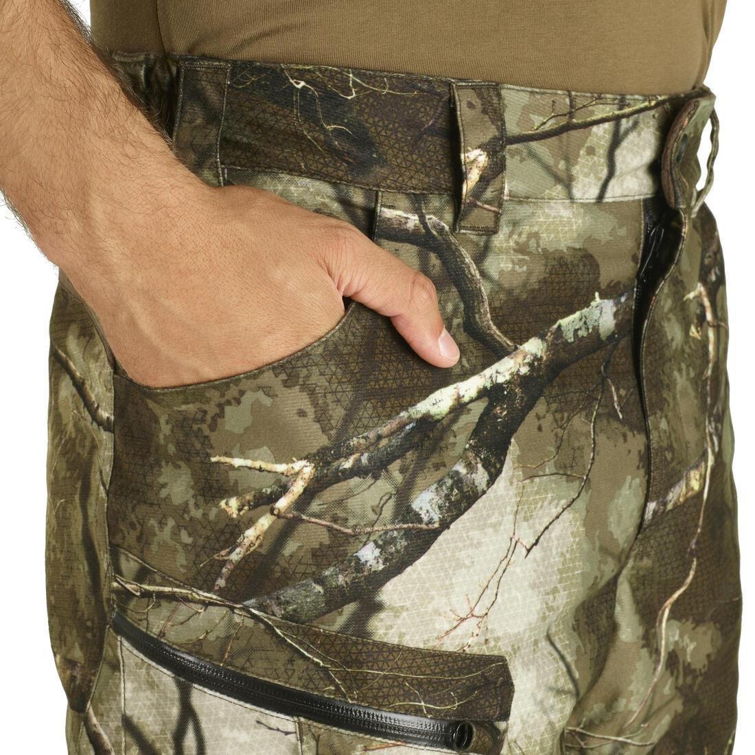 POST HUNTING WARM WATERPROOF TROUSERS 500 TREEMETIC, 5401_000, large image number 8