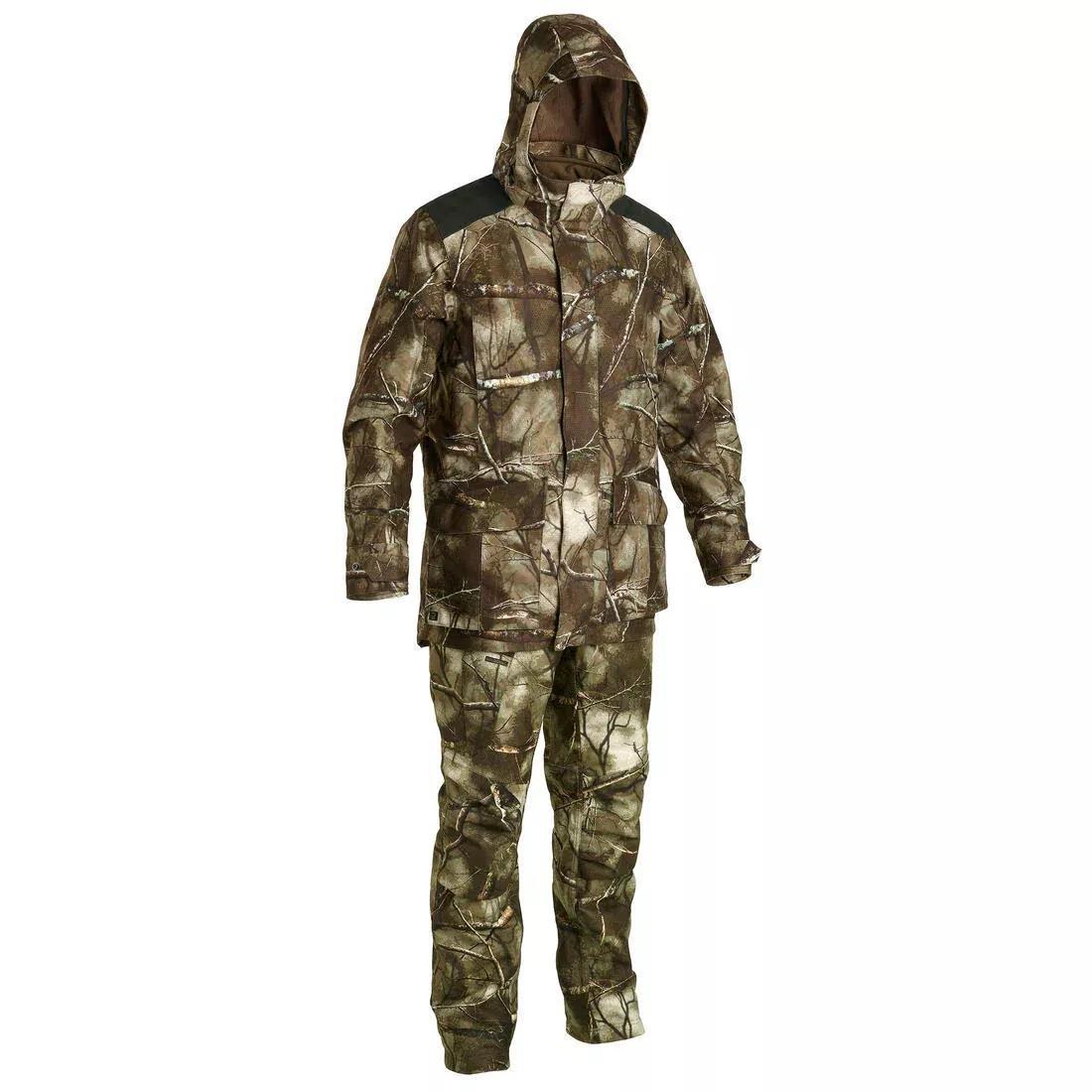 POST HUNTING WARM WATERPROOF TROUSERS 500 TREEMETIC, 5401_000, large image number 9