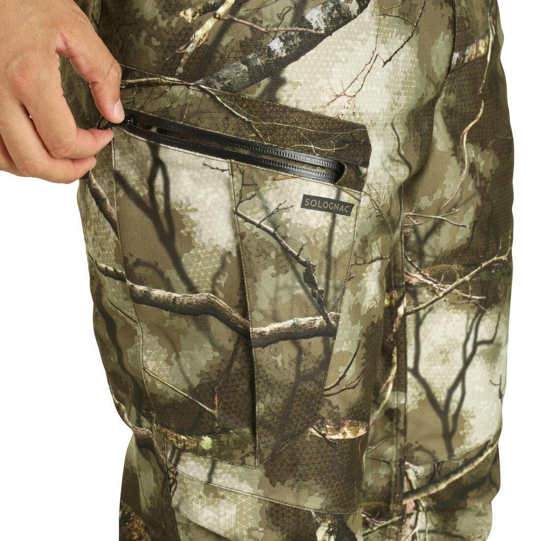 POST HUNTING WARM WATERPROOF TROUSERS 500 TREEMETIC, 5401_000, large image number 10