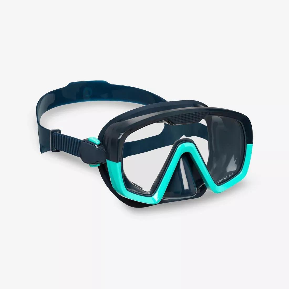 Diving Mask - 100 Scd, Blue, , large image number 1