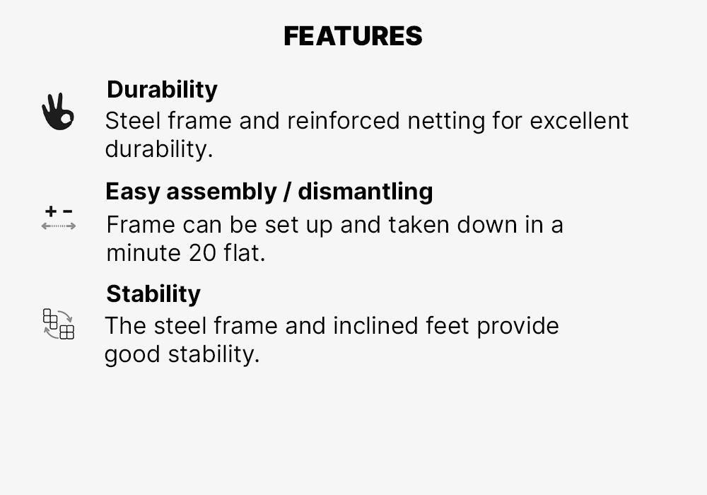 Tennis Net 3 Metres, No Color, medium