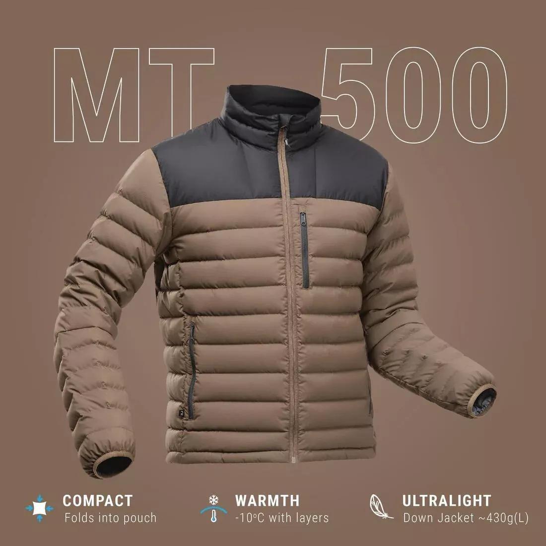 Men Hiking Down Jacket -10C - MH500, Brown, No Color, large image number 9