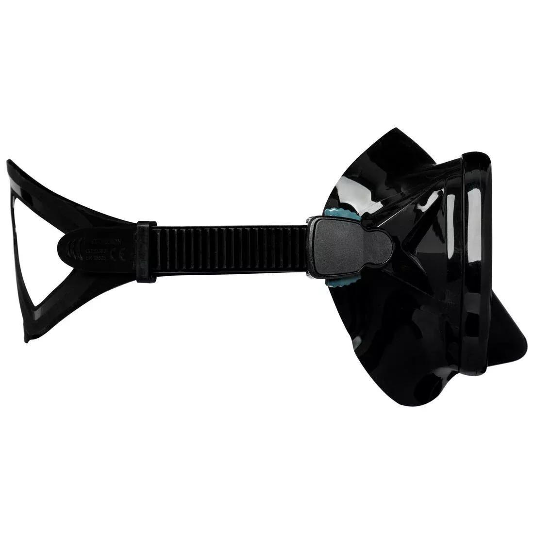 BLACK Scuba mask - 500 Dual BlackGrey, , large image number 10
