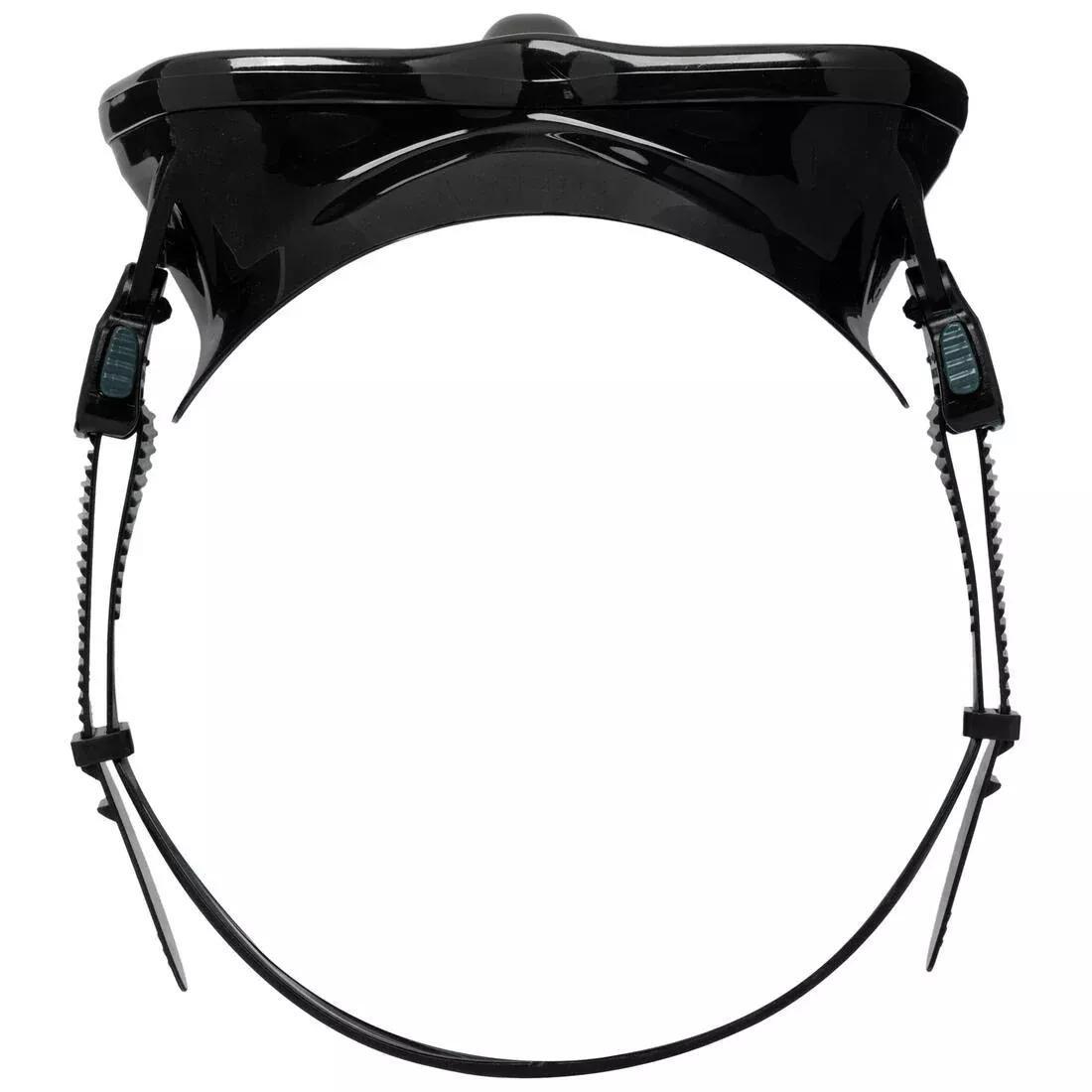 BLACK Scuba mask - 500 Dual BlackGrey, , large image number 11