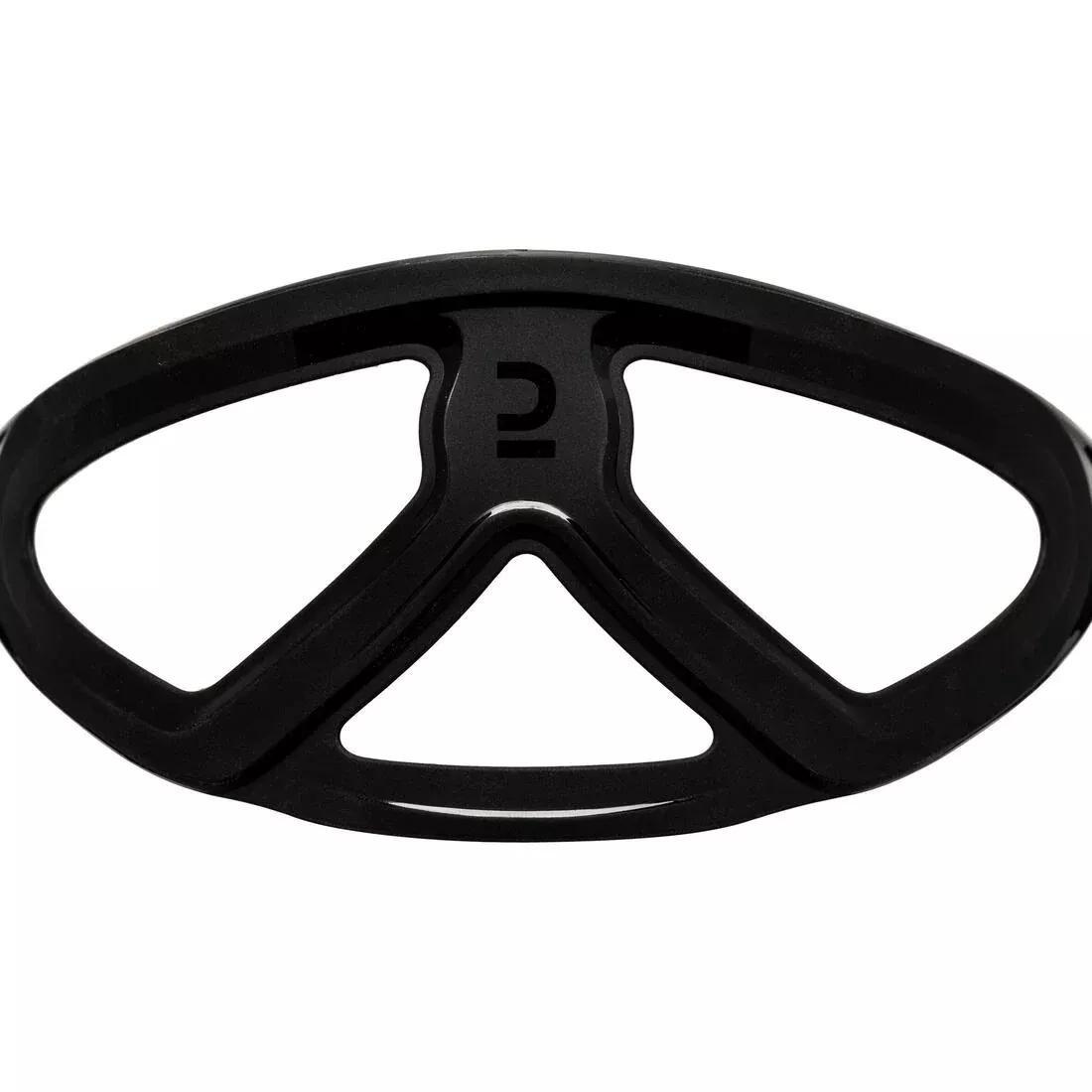 BLACK Scuba mask - 500 Dual BlackGrey, , large image number 12
