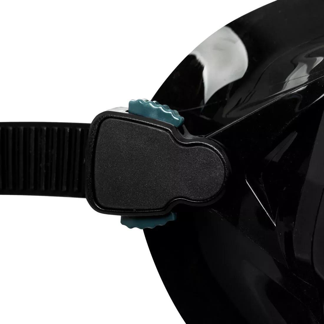 BLACK Scuba mask - 500 Dual BlackGrey, , large image number 14