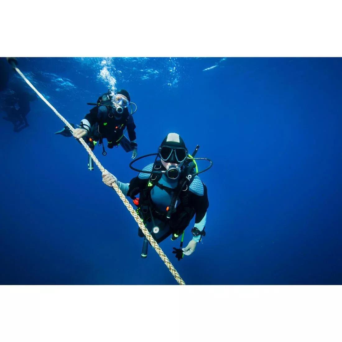 BLUEBERRY BLUE Scuba mask - 500 Dual BlackGrey, No Color, large image number 3