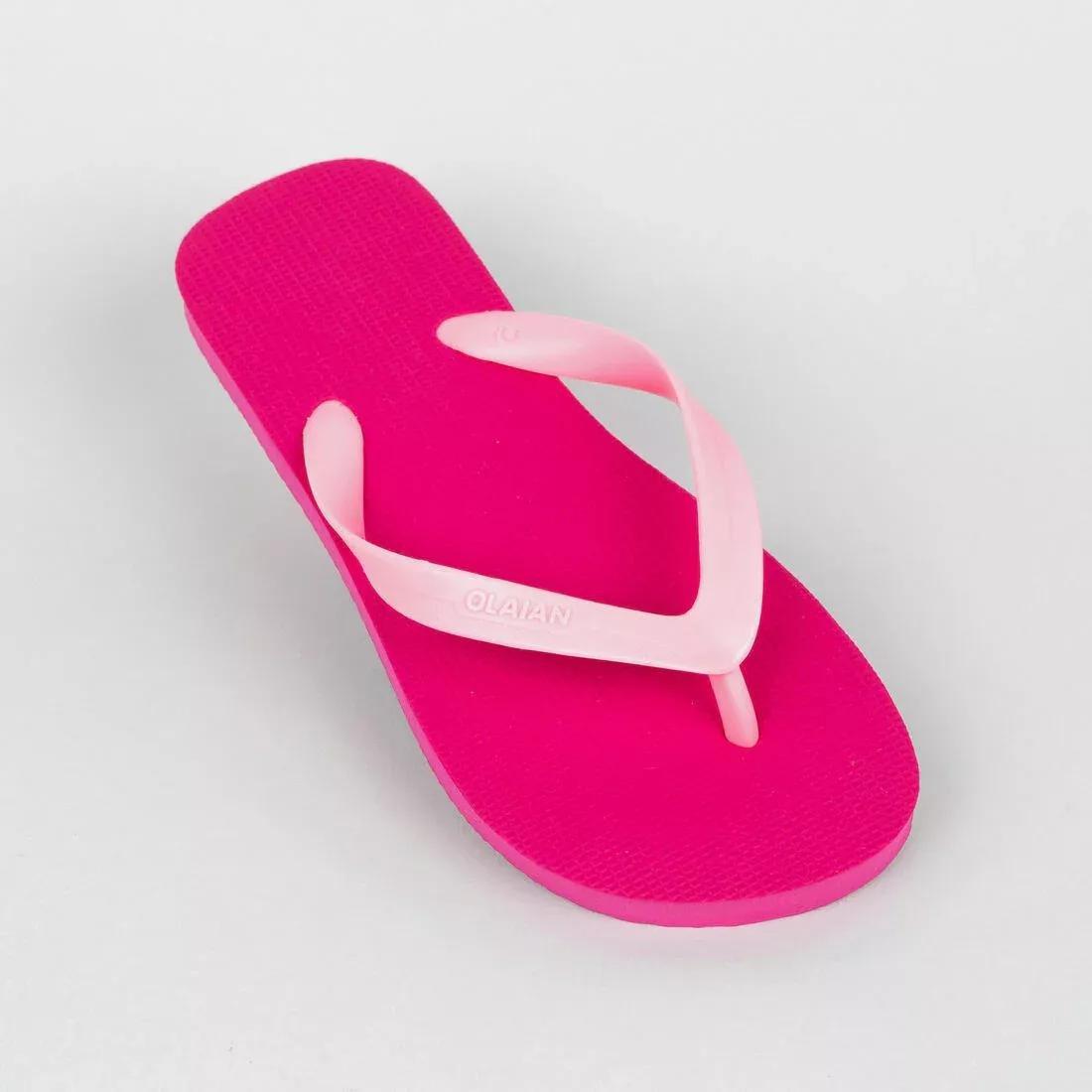Girls' Flip-Flops 100, No Color, medium