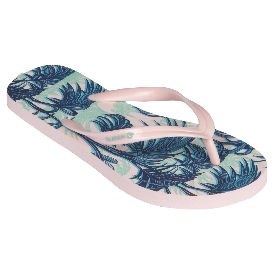 TO100 Print Leo Junior Flip-Flops, Desert Rose, No Color, large image number 0