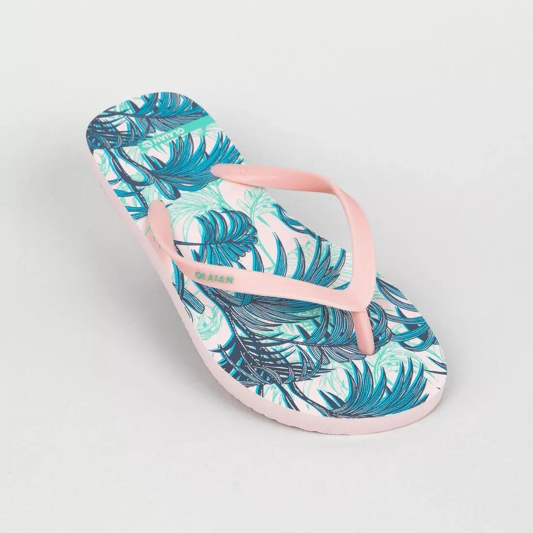 OLAIAN - TO100 Print Leo Junior Flip-Flops, Desert Rose