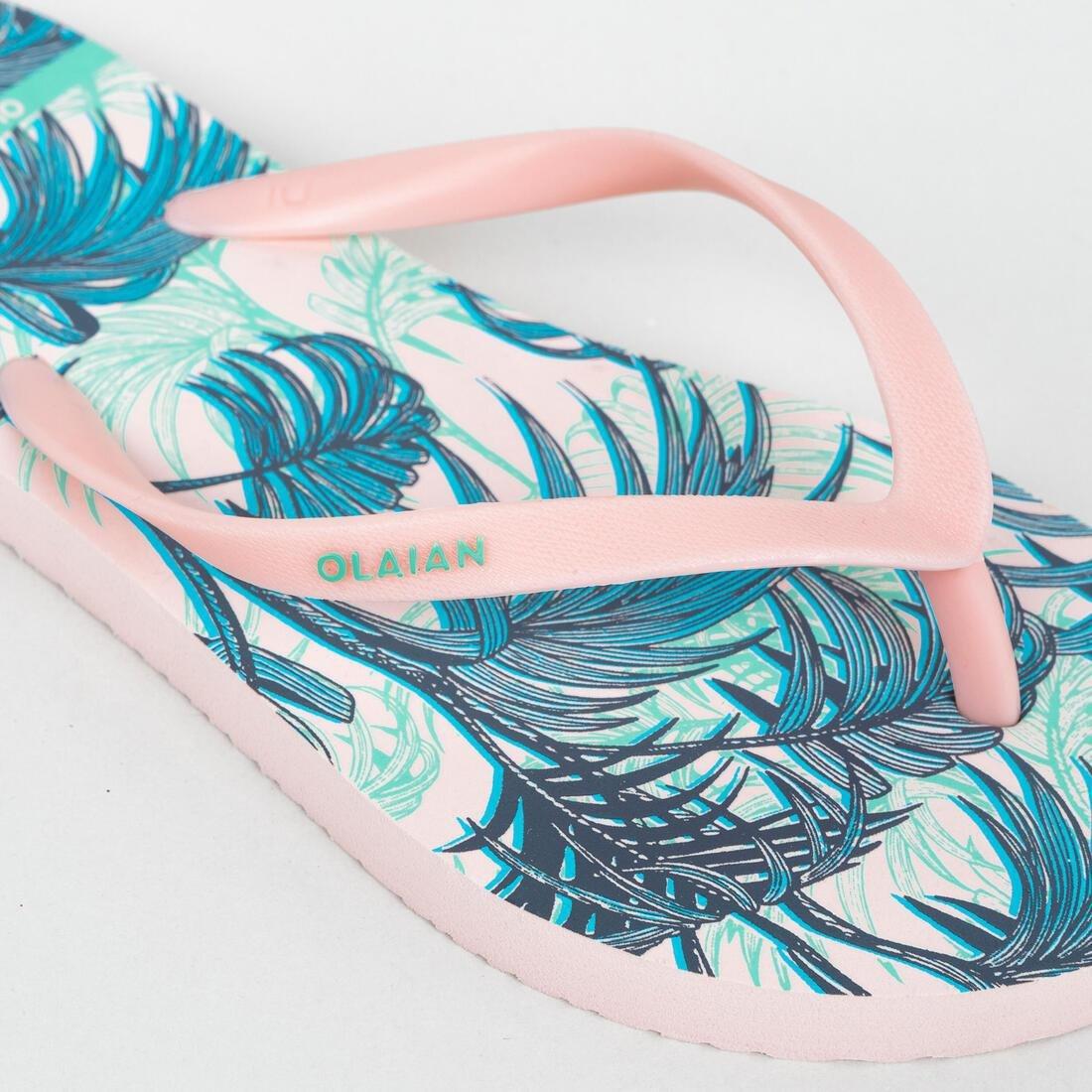 OLAIAN - TO100 Print Leo Junior Flip-Flops, Desert Rose