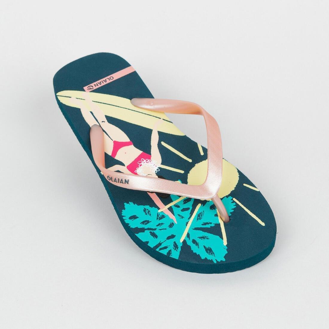TO100 Print Leo Junior Flip-Flops, Desert Rose, , large image number 9