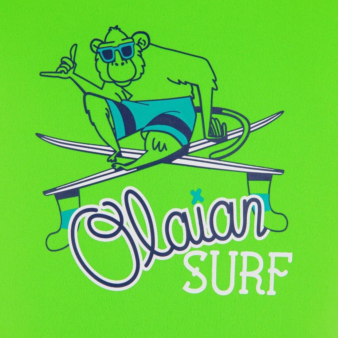 Kids Surfing Anti-V Printed Water T-Shirt, Caribbean Blue, , large image number 11