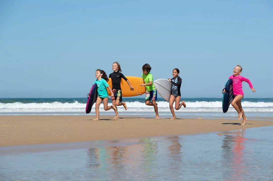 Kids Surfing Anti-Uv Printed Water T-Shirt, Pink, No Color, large image number 7