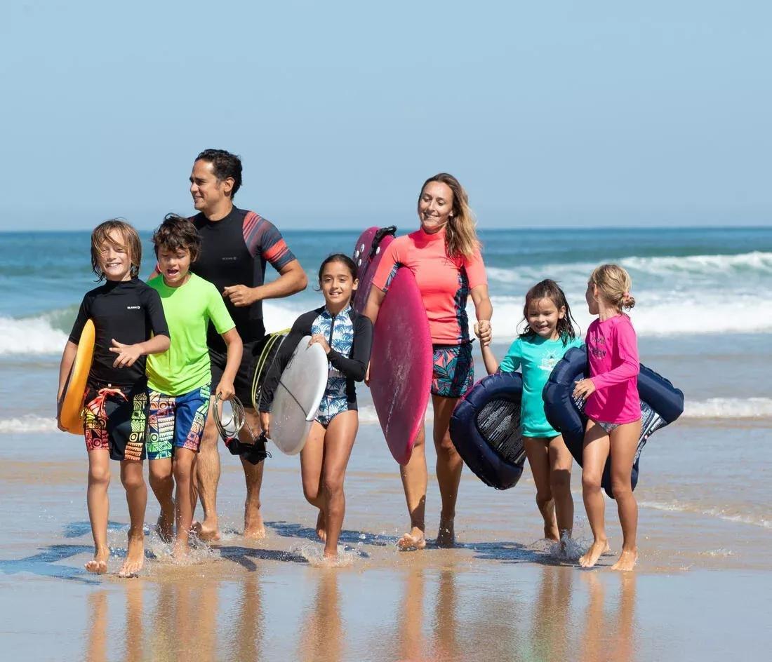 Kids Surfing Anti-Uv Printed Water T-Shirt, Pink, No Color, large image number 8