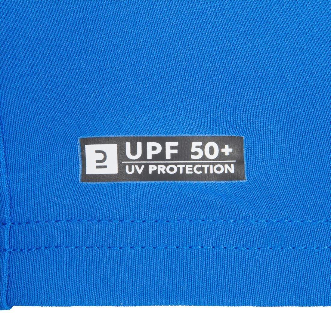 Kids Surfing Anti-Uv Long-Sleeved Printed Water T-Shirt, Blue, , large image number 4