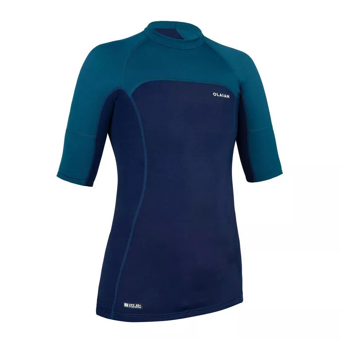 Kids Boys Short-Sleeved Sun Top, Blue, No Color, large image number 2