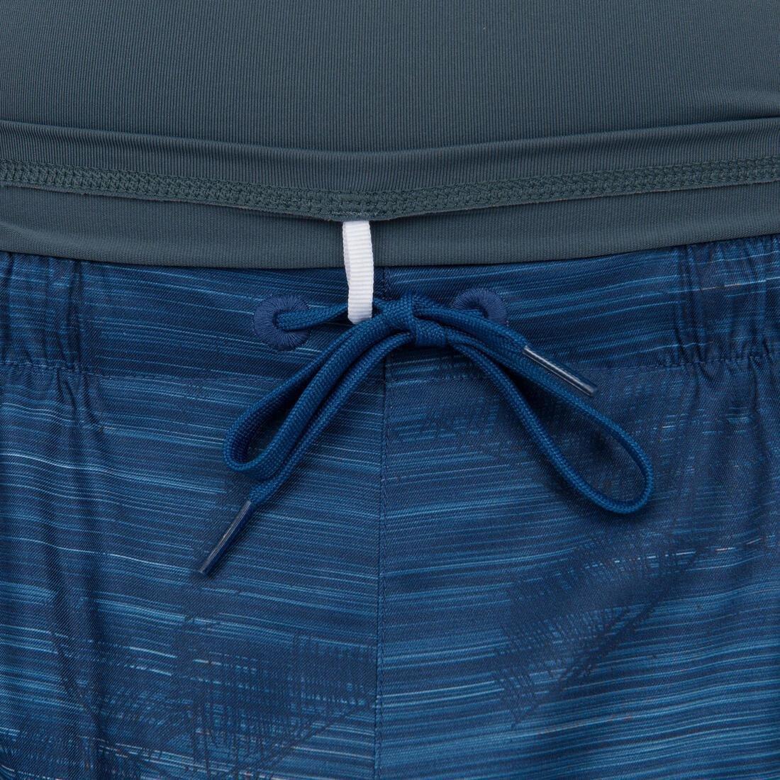 Men Long Sleeve Uv Protection Surfing Top T-Shirt - 100, Hurricane Blue, No Color, large image number 8