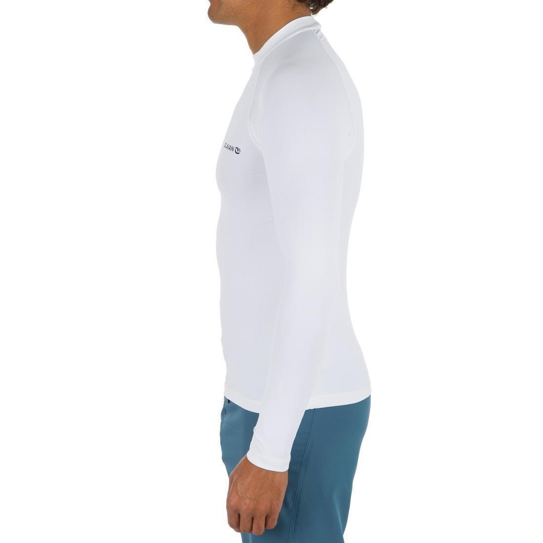 Men Long Sleeve Uv Protection Surfing Top T-Shirt - 100, Hurricane Blue, , large image number 9
