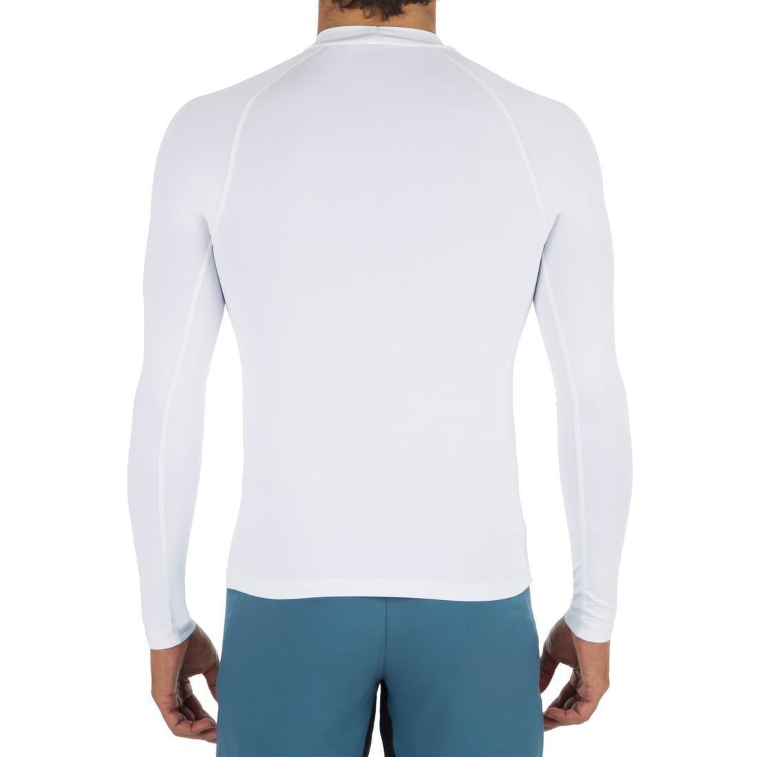 Men Long Sleeve Uv Protection Surfing Top T-Shirt - 100, Hurricane Blue, No Color, large image number 11
