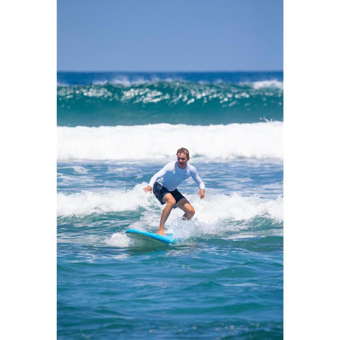Men Long Sleeve Uv Protection Surfing Top T-Shirt - 100, Hurricane Blue, , large image number 13