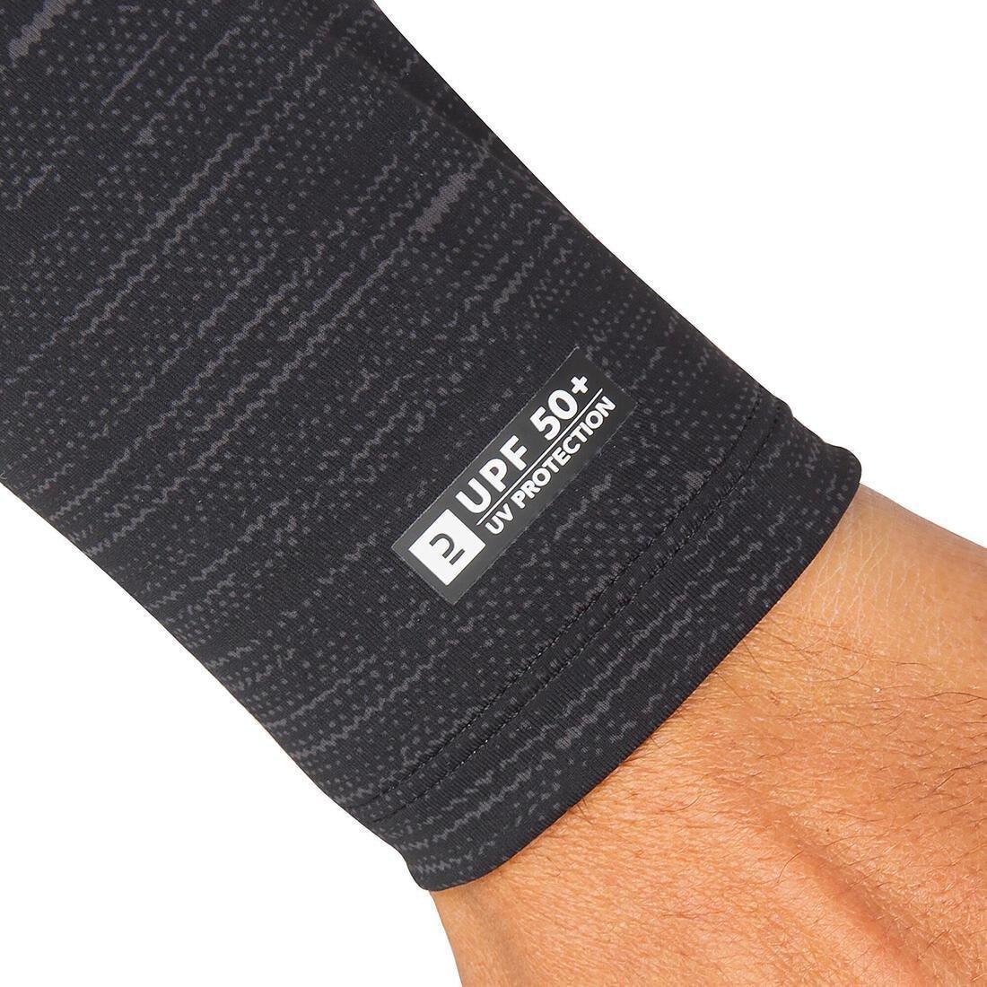 Men Surfing Long Sleeve Uv Protection Top T-Shirt - 900, Black, No Color, large image number 4