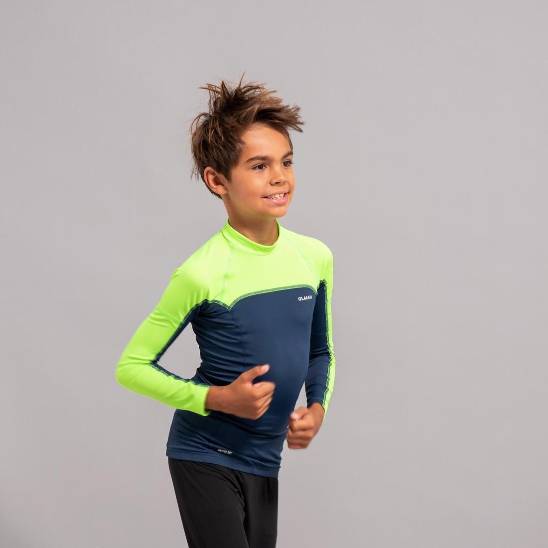 Kids Boys Long Sleeve Sun Top, Blue, , large image number 0