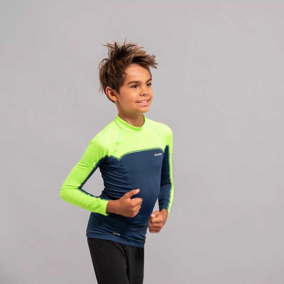 Kids Boys Long Sleeve Sun Top, Blue, , large image number 1