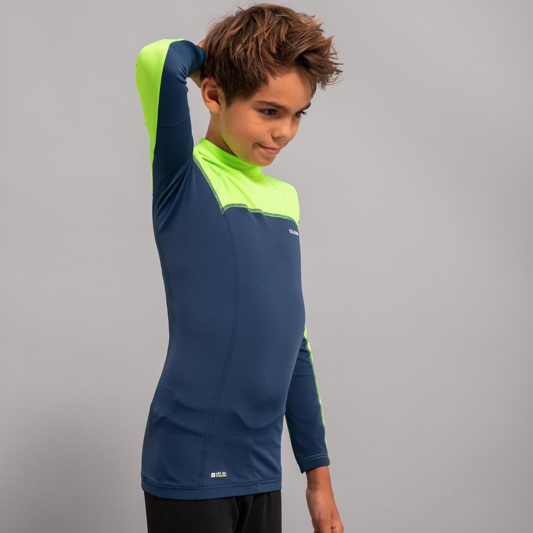 Kids Boys Long Sleeve Sun Top, Blue, , large image number 4